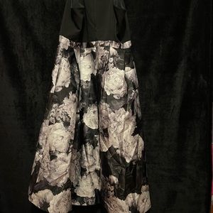 Black and white cocktail dress